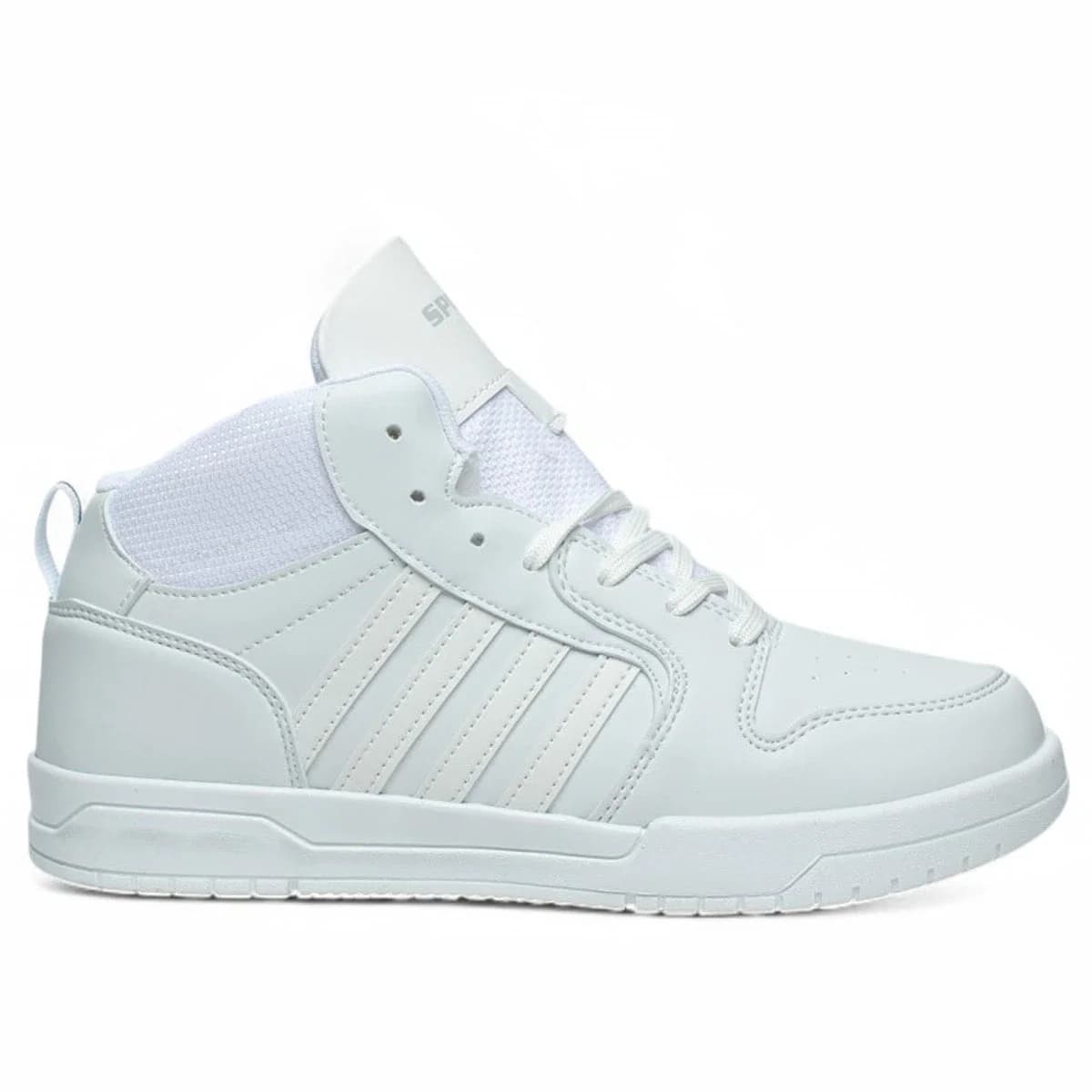 BEYAZ ŞERİTLİ ERKEK BASKET AYAKKABISI